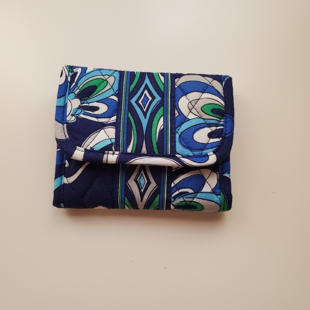 Vera Bradley Trifold Wallet in Mediterranean Blue